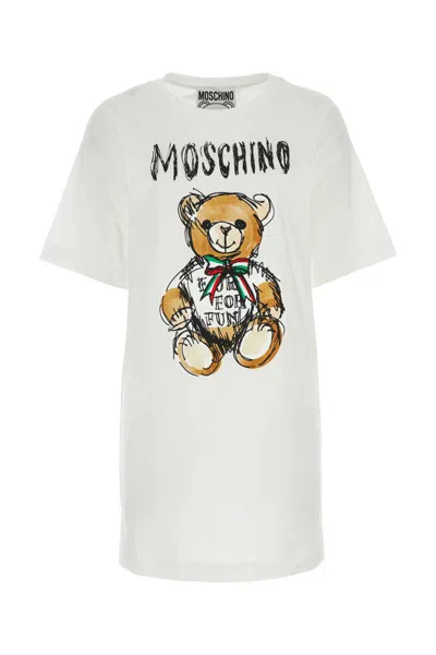 Shop Moschino Dress In White