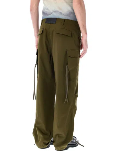 Msgm Cargo Pants In Military Green