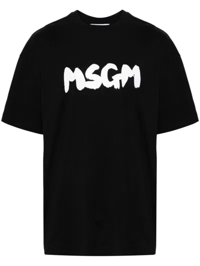 Shop Msgm T-shirt Clothing In Black