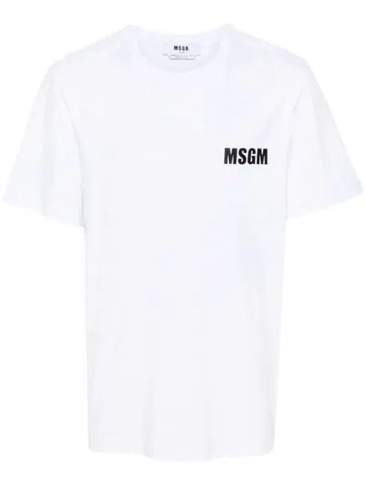 Shop Msgm T-shirt Clothing In White