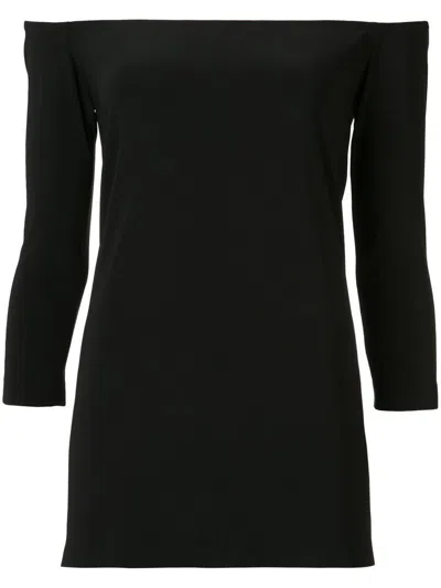 Shop Norma Kamali Long Sleeves Top In Black