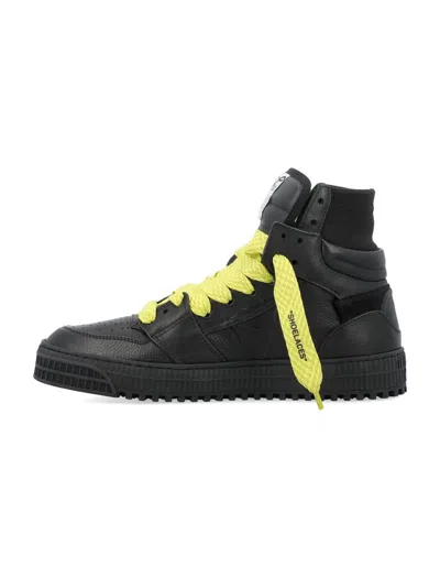 Shop Off-white 3.0 Off Court High Top Sneakers In Black Yellow