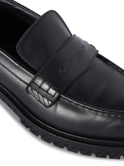 Shop Off-white Military Moccasins Shoes In Black