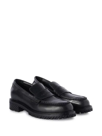 Shop Off-white Military Moccasins Shoes In Black