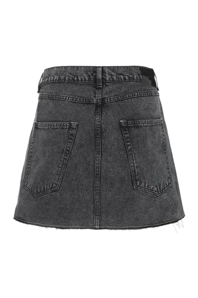 Shop Our Legacy Cover Denim Mini Skirt In Grey