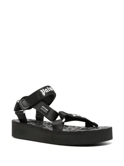 Shop Palm Angels Depa X Suicoke Sandals Shoes In Black