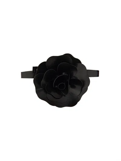 Shop Philosophy Di Lorenzo Serafini Choker With Flower In Black