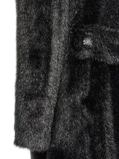 Shop Philosophy Di Lorenzo Serafini Eco Fur Jewel Buttons In Black
