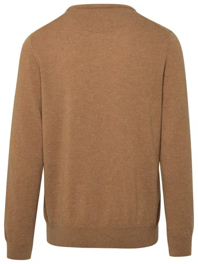 Shop Polo Ralph Lauren Beige Wool Sweater In Brown