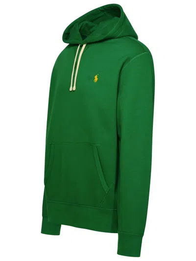 Shop Polo Ralph Lauren Green Cotton Blend Sweatshirt