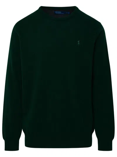 Shop Polo Ralph Lauren Green Wool Sweater