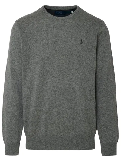 Shop Polo Ralph Lauren Grey Wool Sweater