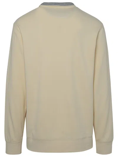 Shop Polo Ralph Lauren Ivory Cotton Blend Sweatshirt In Cream