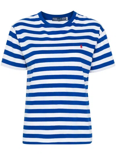 Shop Polo Ralph Lauren Striped T-shirt Clothing In Blue