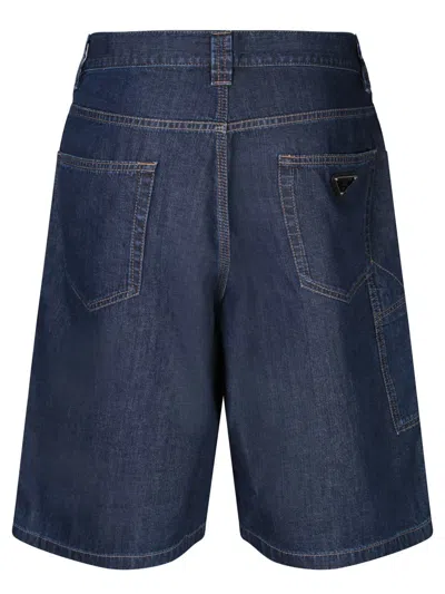 Shop Prada Shorts In Blue