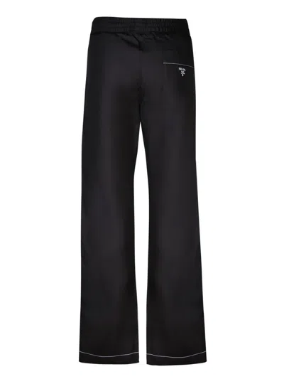 Shop Prada Trousers In Black