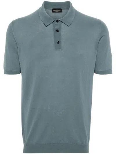 Shop Roberto Collina Ribbed Polos. Clothing In Blue