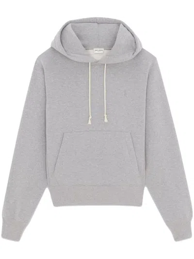 Shop Saint Laurent Hoodie Clothing In Grey