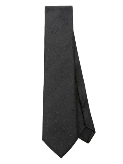Shop Saint Laurent Polka Dot Tie Clothing In Black