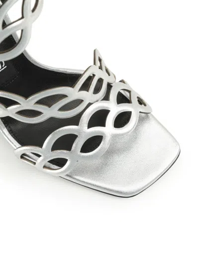 Shop Sergio Rossi Sr Mermaid Sandals Shoes In Grey