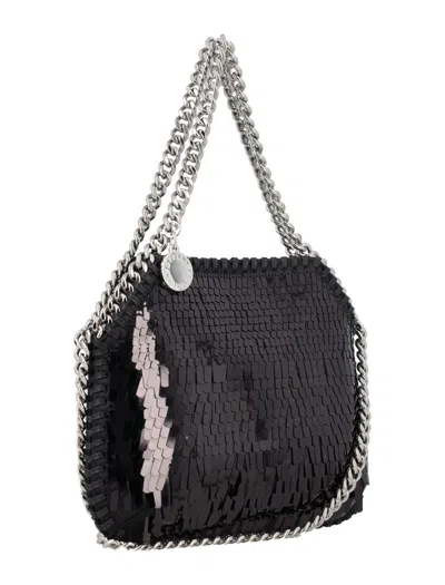 Shop Stella Mccartney Falabella Degrade Sequin Mini Shoulder Bag In Black