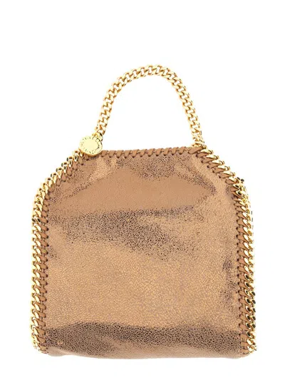 Shop Stella Mccartney Falabella Tiny Bag In Bronze