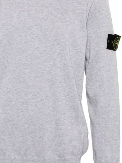 Shop Stone Island Sweaters In Melange Grey