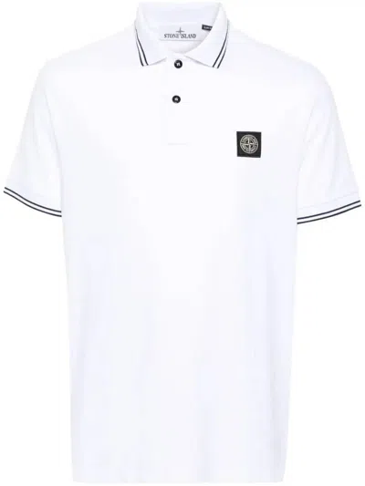 Shop Stone Island T-shirts And Polos In White