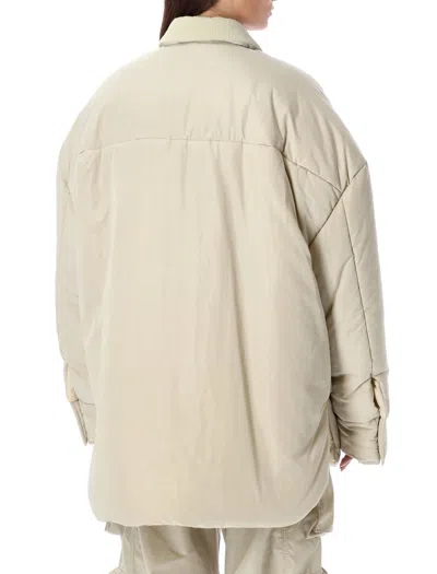 Shop Attico The  Overshirt Jacket In Ivory
