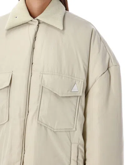 Shop Attico The  Overshirt Jacket In Ivory