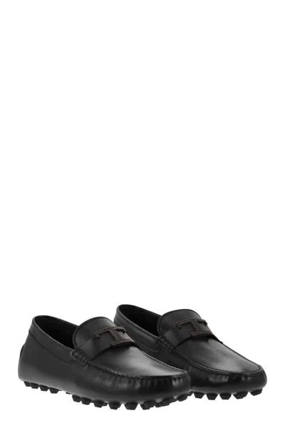 Shop Tod's Bubble T Timeless Leather Grommet In Black