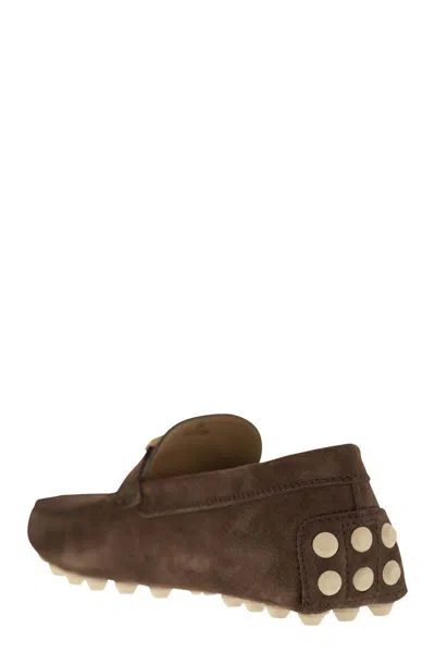 Shop Tod's Rubber Bubble T Timeless In Suede Leather In Brown