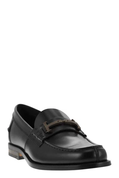 Shop Tod's Timeless Leather Loafer T In Black