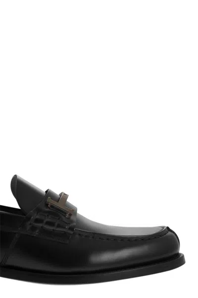 Shop Tod's Timeless Leather Loafer T In Black