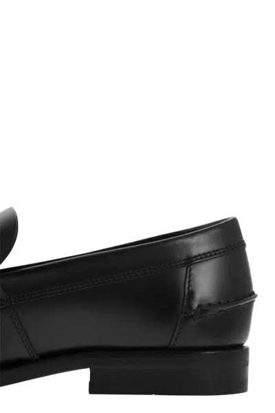 Shop Tod's Timeless Leather Loafer T In Black