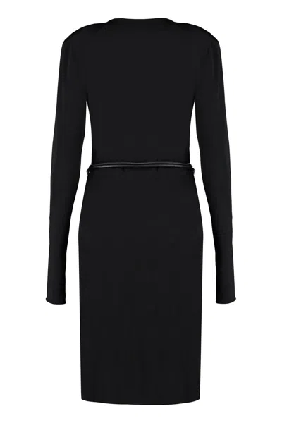 Shop Tom Ford Wrap-dress In Black