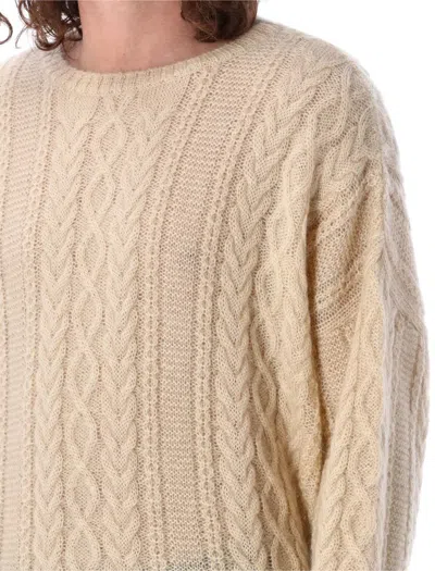 Shop Undercover Cable Knit Sweater In Ivory