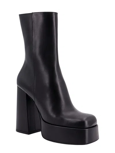 Shop Versace Ankle Boots In Black