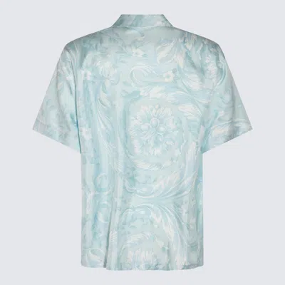 Shop Versace Shirts Blue