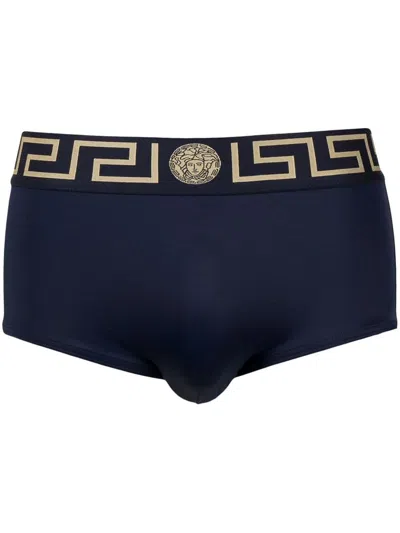 Shop Versace Underwear In Blue/gold