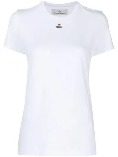 Shop Vivienne Westwood Orb Peru T-shirt Clothing In White
