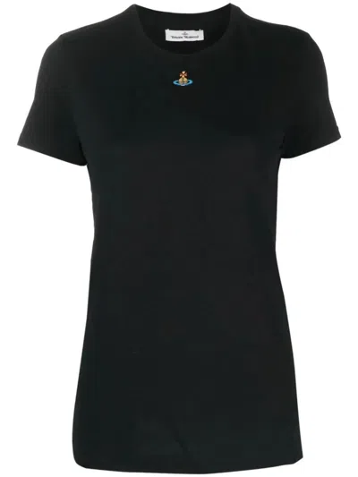 Shop Vivienne Westwood Orb Peru T-shirt Clothing In Black