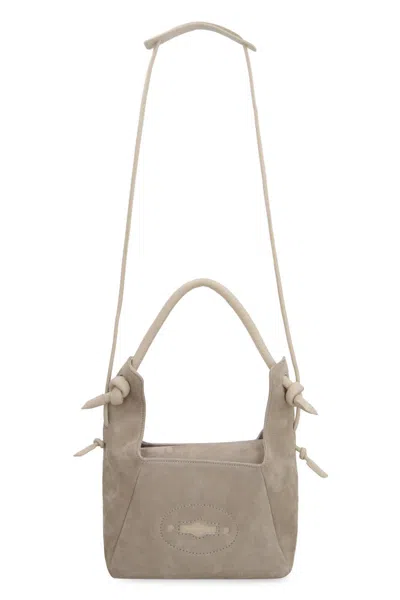 Shop Zanellato Mina Leather Handbag In Grey