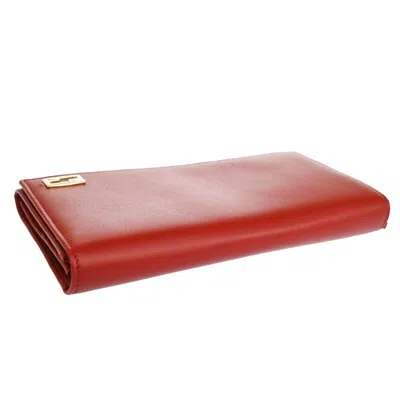 Shop Fendi Red Leather Wallet  ()