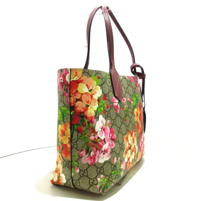 Shop Gucci Gg Blooms Green Canvas Tote Bag ()