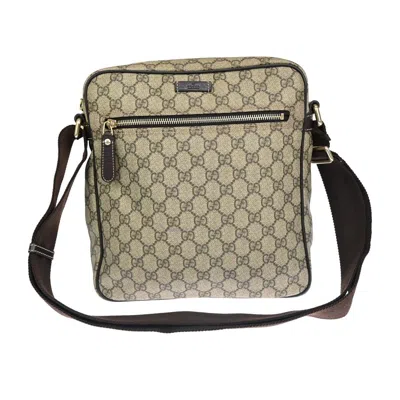 Shop Gucci Gg Plus Beige Canvas Shoulder Bag ()