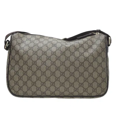 Shop Gucci Ophidia Grey Leather Shoulder Bag ()