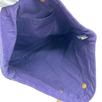 Shop Hermes Hermès Amedaba Purple Cotton Tote Bag ()