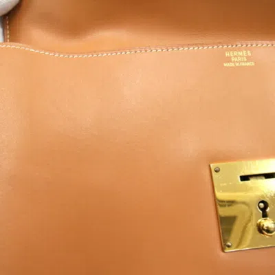 Shop Hermes Hermès Kirius Brown Leather Clutch Bag ()