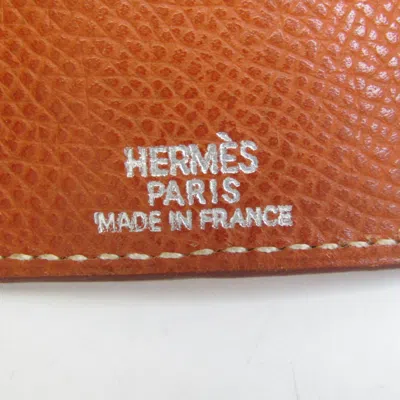Shop Hermes Hermès Sellier Brown Leather Wallet  ()